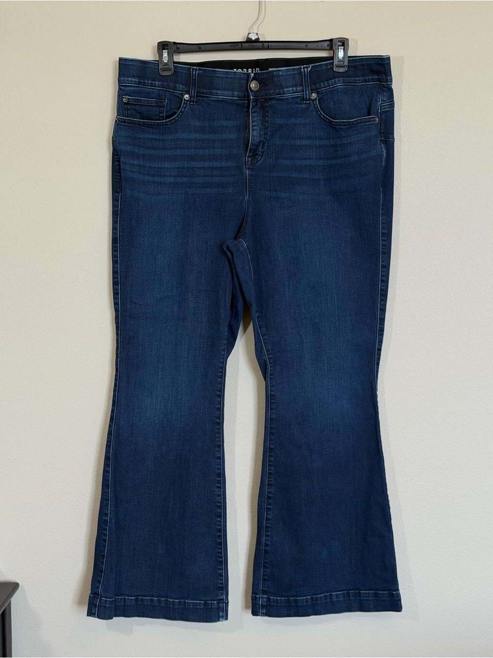 torrid Bombshell Flare Super Soft Dark Blue Jeans